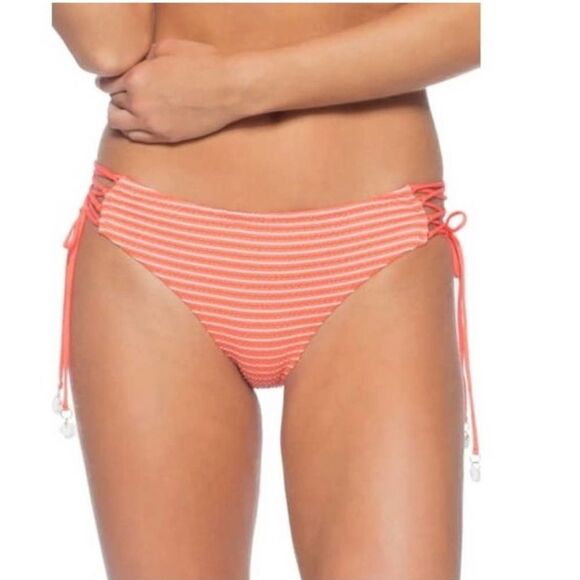 NEW Isabella Rose Tivoli Striped Side Tie Roses Bikini Bottom Small - Picture 7 of 7